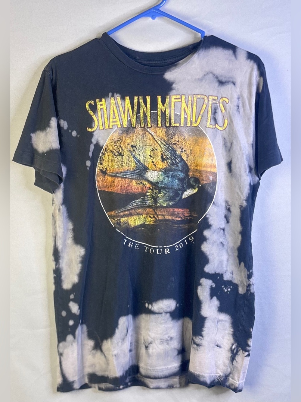 Shawn Mendes The Tour 2019 Bleach Tie Dye Graphic T-Shirt - M